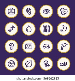 Medicine web icons set
