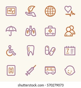 Medicine web icons set