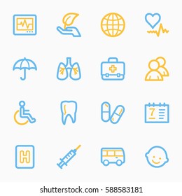 Medicine web icons set