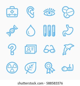 Conjunto de iconos de la web de Medicina