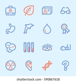 Medicine web icons set