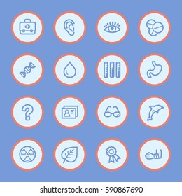 Conjunto de iconos de la web de Medicina