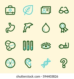 Medicine web icons set