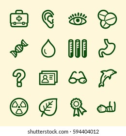 Conjunto de iconos de la web de Medicina