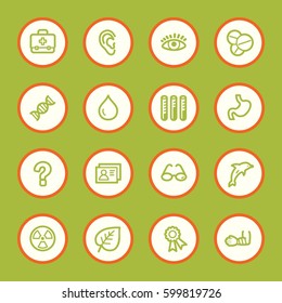 Conjunto de iconos de la web de Medicina
