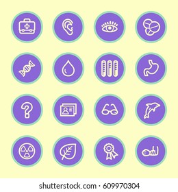 Medicine web icons set