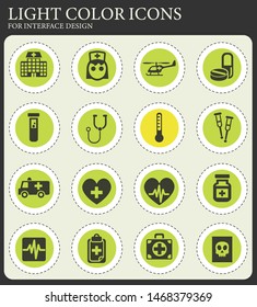 medicine web icons for user interface design