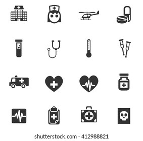 medicine web icons for user interface design