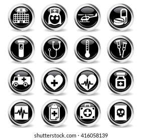 medicine web icons for user interface design