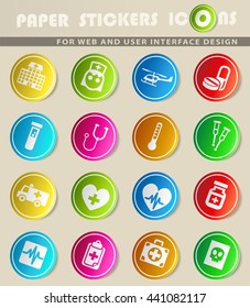 medicine web icons for user interface design