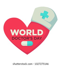 Medicine worker doctor day isolated vector icon stethoscope medical tool professional holiday celebration healthcare industry hospital diagnostic equipment greeting emblem or logo job or occupation