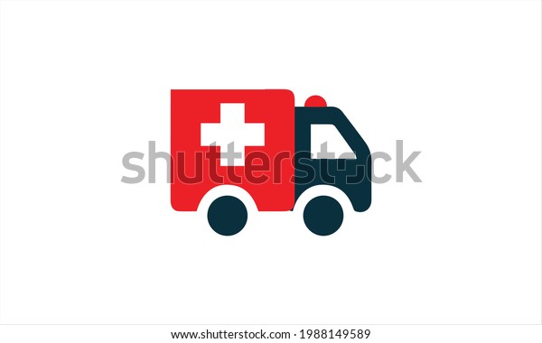 medicines Delivery Truck Logo\
or Ambulance car icon design illustration vector template\
symbol\
\
