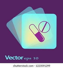 Medicines. flat icon.