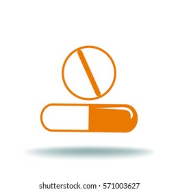 Medicamentos. Ícone.