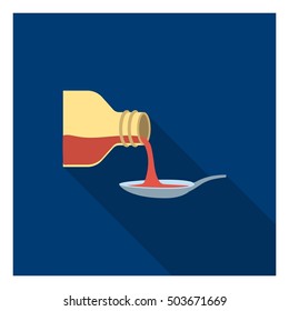 Medicines icon in flat style isolated on white background. Medicine and hospital symbol stock vector illustration.