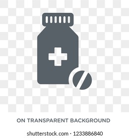 Arzneimittel-Symbol Trendy flache Vektorgrafiken Symbol auf transparentem Hintergrund aus der Gesundheits- und Medizinsammlung. 