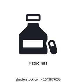medicines isolated icon. simple element illustration from science concept icons. medicines editable logo sign symbol design on white background. can be use for web and mobile