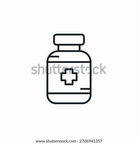 medicines jar icon sign vector