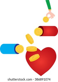 Medicines with money inside