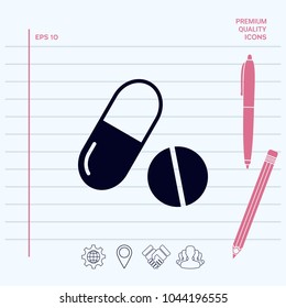 Medicines pills - Capsule and pill icon