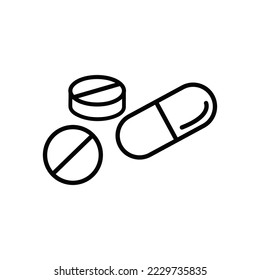 Medicines pills - Capsule and pill icon. Pills Health Medical Icon