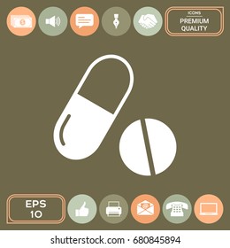 Medicines pills - Capsule and pill icon