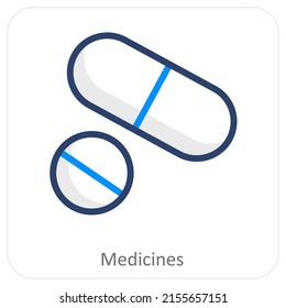 Medicines And Pills Icon Concept