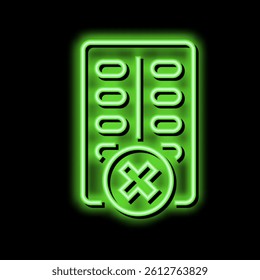 medicines prohibition for children neon light sign vector. medicines prohibition for children illustration