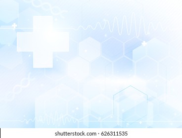 medicines and science concept. Abstract futuristic geometric and technology background