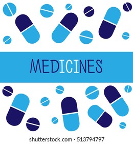 Medicines Set. vector icon