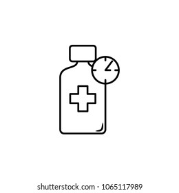 medicines and time icon. Element of medicine for mobile concept and web apps. Thin line  icon for website design and development, app development. Premium icon on white background