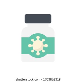 Medicines Vector Flat illustration. Corona virus pandemic icon.