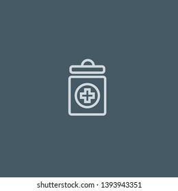 Medicines vector icon. Medicines concept stroke symbol design. Thin graphic elements vector illustration, outline pattern for your web site design, logo, UI. EPS 10.