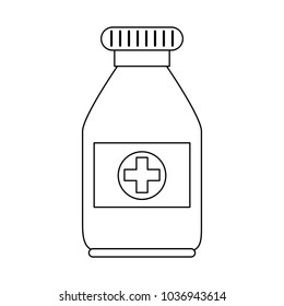 Medicne bottle isolated