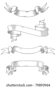 Medieval abstract ribbons set for heraldry design. Jpeg version also available in gallery