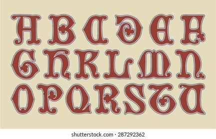 Medieval Alphabet Vector