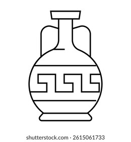 medieval amphora line icon vector. medieval amphora sign. isolated contour symbol black illustration