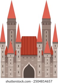 Medieval architecture. Old stone building. Tower castle