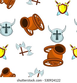 Medieval armor pattern. Cartoon illustration of medieval armor vector pattern for web
