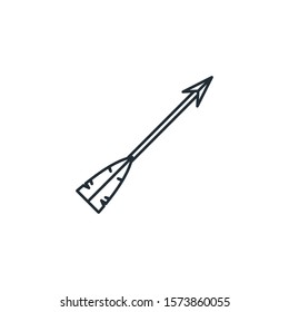 medieval arrow flat style icon vector illustration design