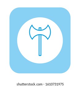 medieval ax shaped icon vector
