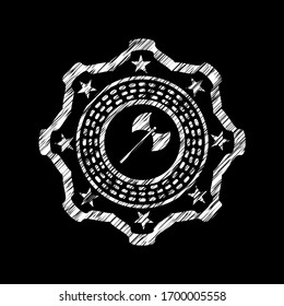 mittelalterliches Axt-Symbol auf Tafel