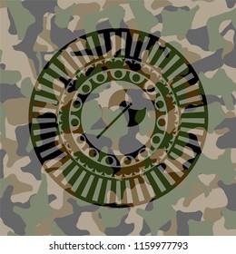 medieval axe icon inside camo texture