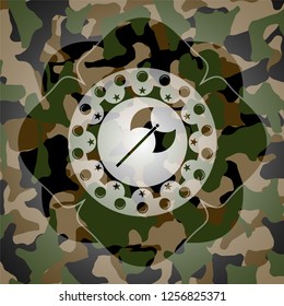 medieval axe icon inside camo texture