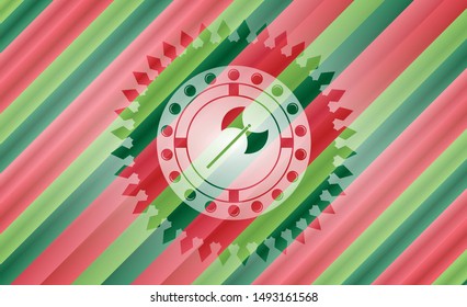 medieval axe icon inside christmas style badge..