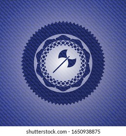 mittelalterliches Axt-Symbol auf denem Hintergrund