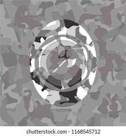 medieval axe icon inside grey camo texture