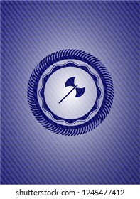 medieval axe icon with jean texture