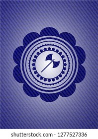 medieval axe icon with jean texture