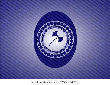 medieval axe icon with jean texture
